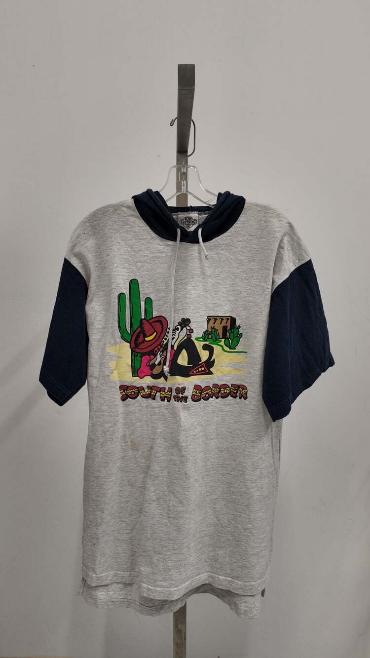 Vintage 90s Acme Clothing "South of the Border" Hooded T-Shirt (Large)
